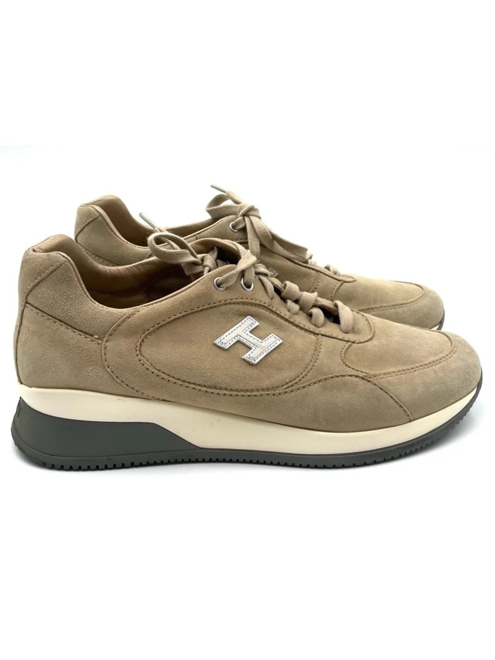 Hogan Interactive Biege & Brown Sneakers Size 37.5